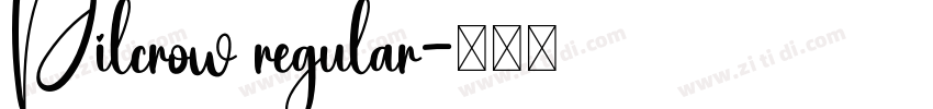 Pilcrow regular字体转换